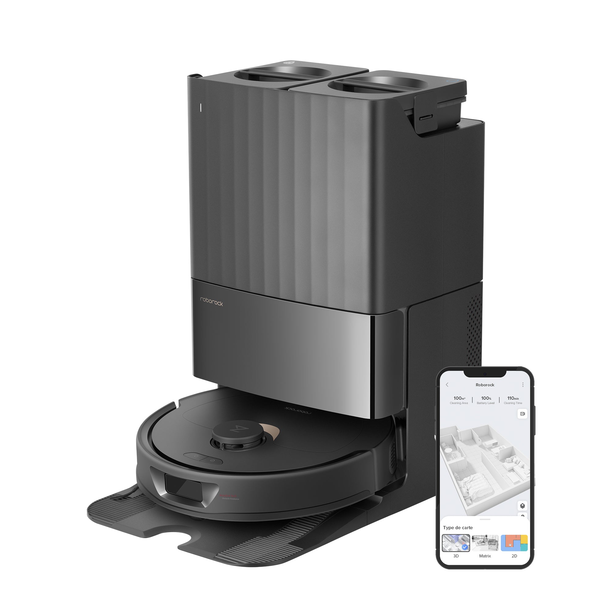Roborock Q Revo Robot Aspirateur Laveur avec Station